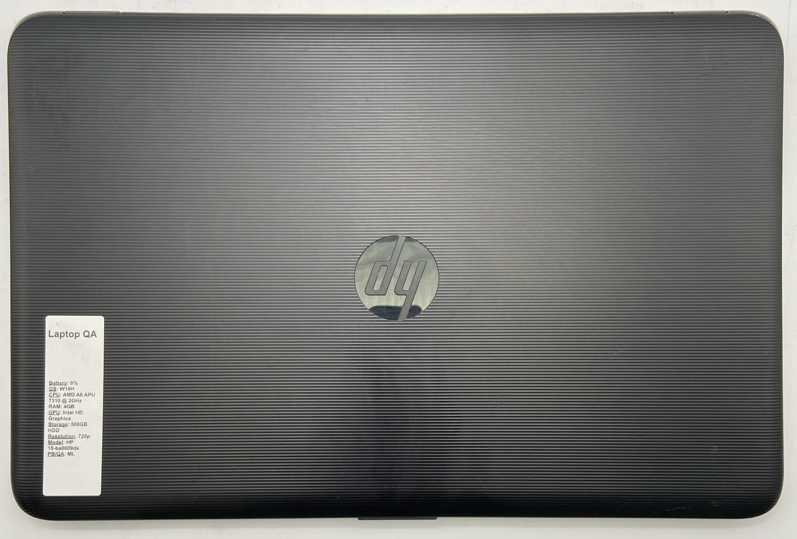 HP Notebook 15-ba009dx Laptop AMD A6-7310 2GHz 4GB RAM 500GB HDD W10H