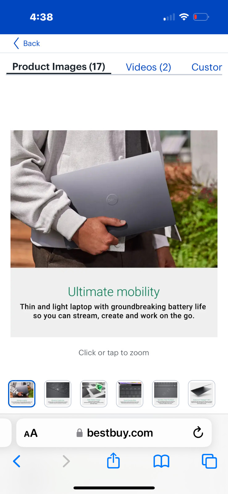 Dell – XPS 13 13.4″ OLED Touch Screen Laptop – Snapdragon X Elite Copilot+ PC w