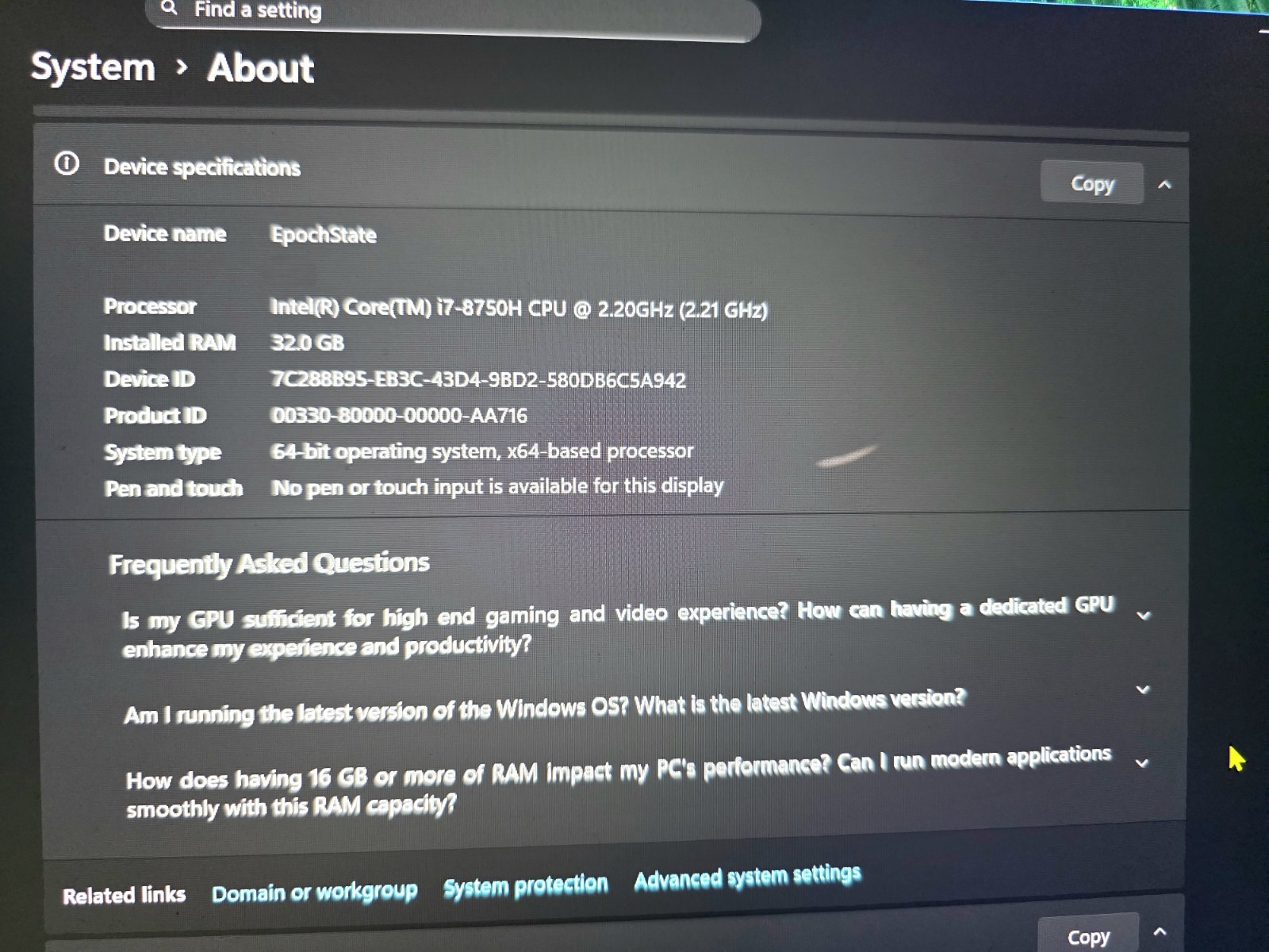 Asus ROG Strix GL703GS 17.3″ FHD 256GB + 1TB SSD, 32gb Ram-Intel Core i7-8750H