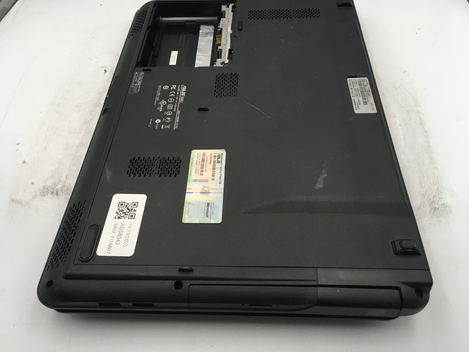 ASUS K60IJ – BOOTS TO BIOS – INTEL PENTIUM T4300 – 4GB RAM – READ DESCRRIP – BB!