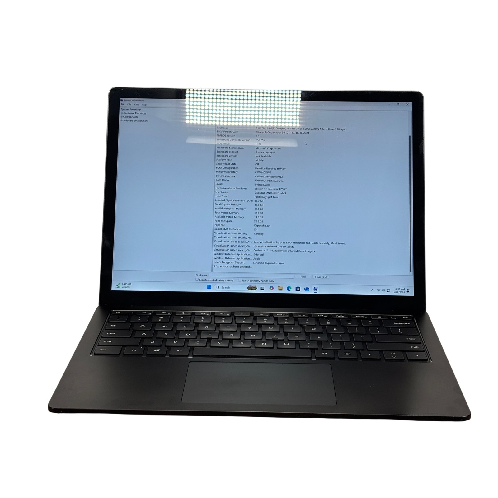 Microsoft Surface Laptop4 1951 IntelCore i7-1185G7 3GHz 16GB RAM 256GB SSD 13.5″