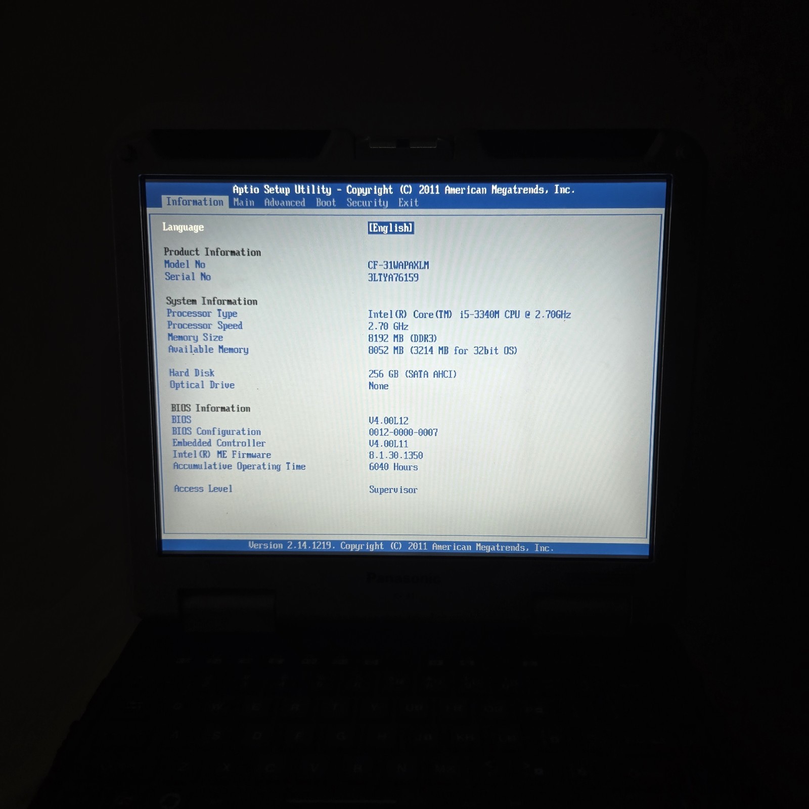 Panasonic Toughbook CF-31 MK4 i5-3340M 2.7GHz 256GB SSD 8GB Ram Win10p Grade B
