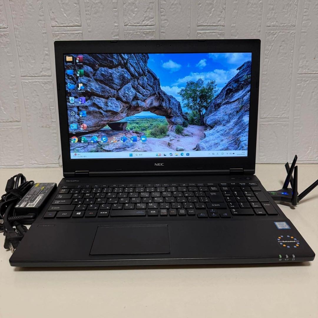 NEC VersaPro Laptop Windows 11 Pro 64 bit Core i5 SSD 128GB Black Used Japan