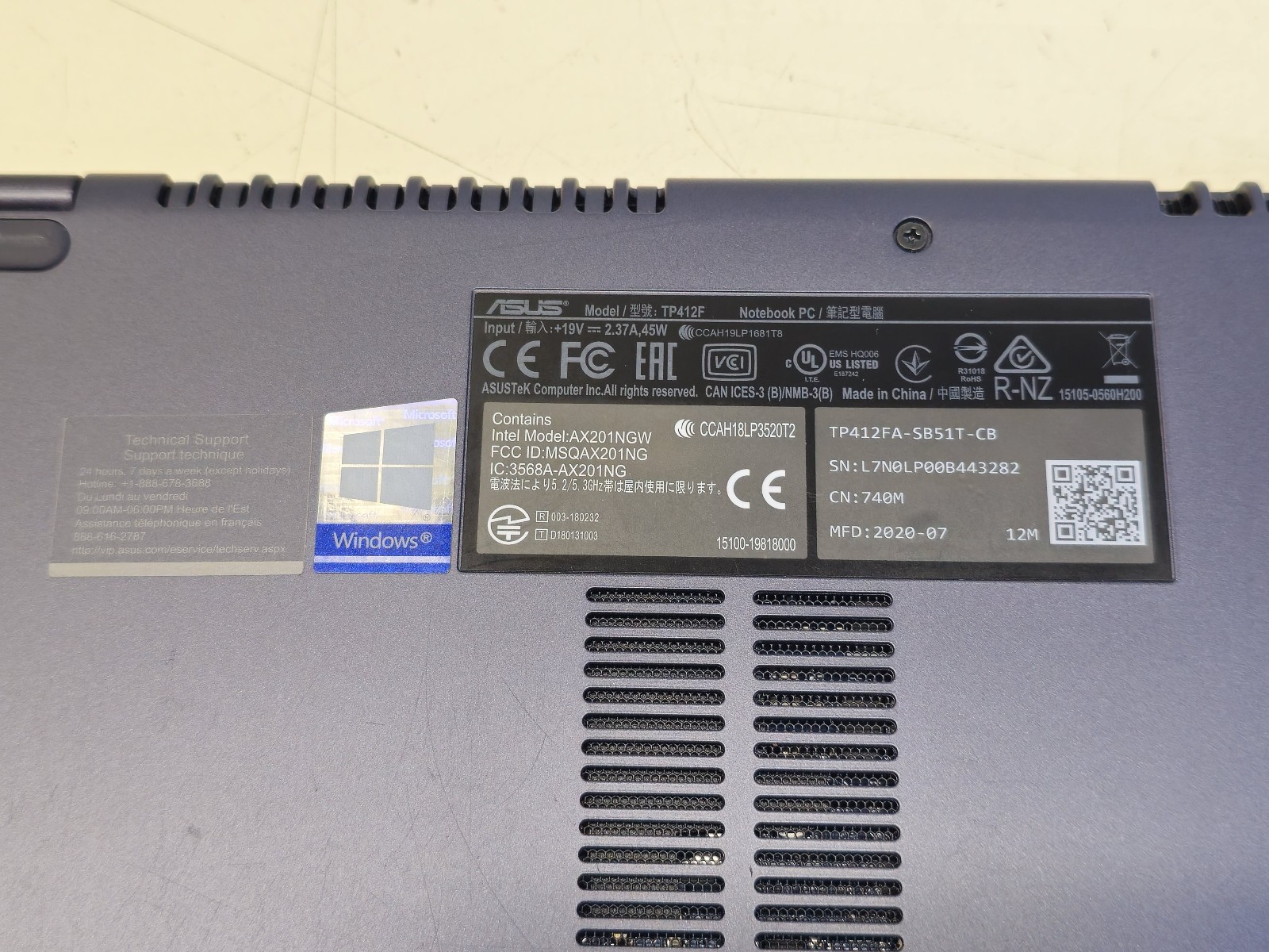 Asus 14″ Vivobook Flip Core i5-10210U + 8GB + 512GB M.2 Windows 11 Pro TESTED