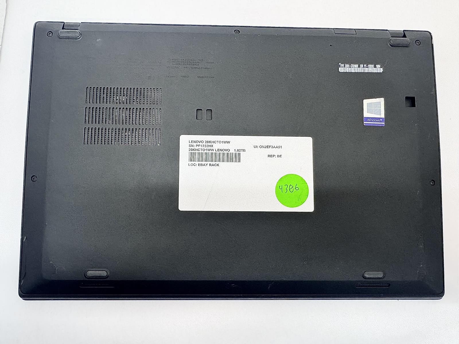 Lenovo ThinkPad X1 Carbon Gen 6, Intel Core i7-8650U @ 1.90GHz, 16GB, 1.02TB