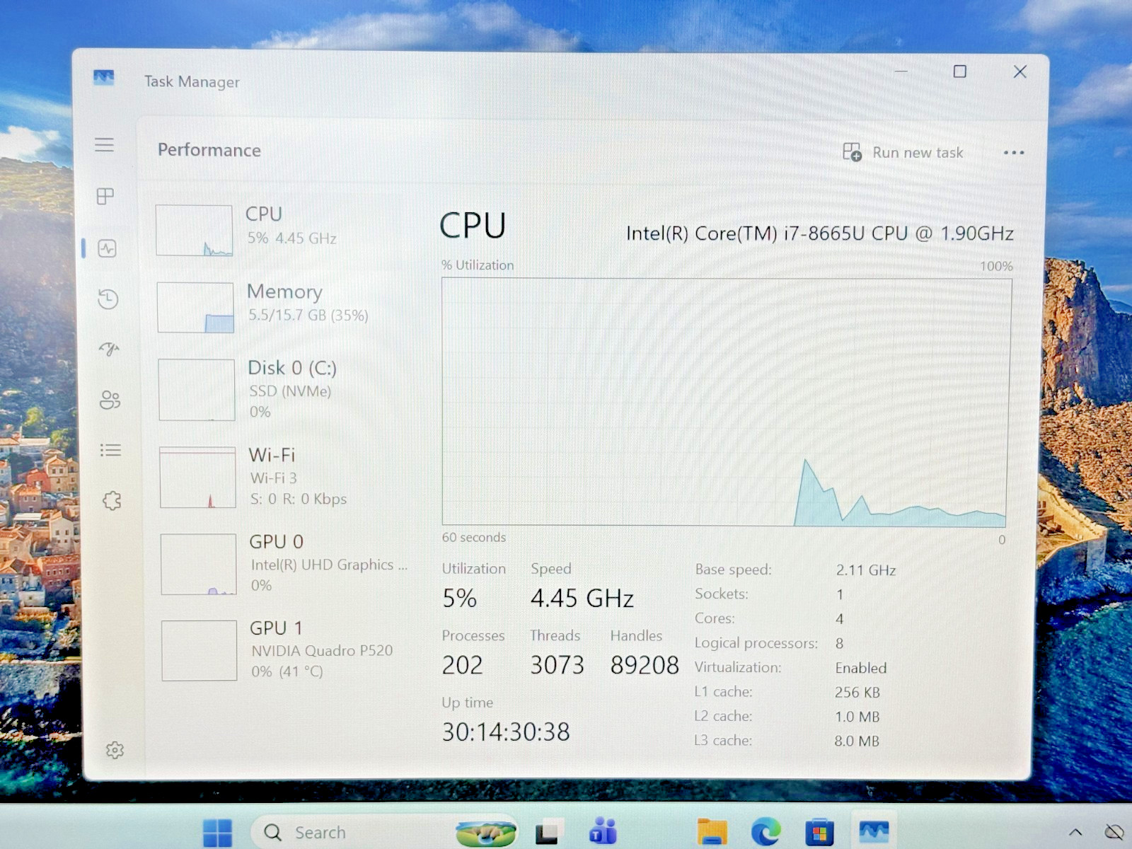 Lenovo ThinkPad P43s Intel i7-8th Gen 1.90GHz 16GB RAM 256GB SSD Windows 11 Pro*