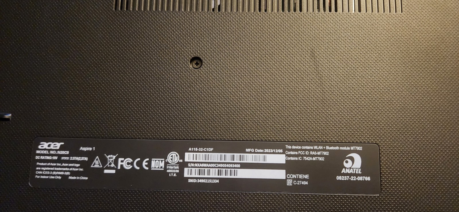 Aspire 1 Notebook