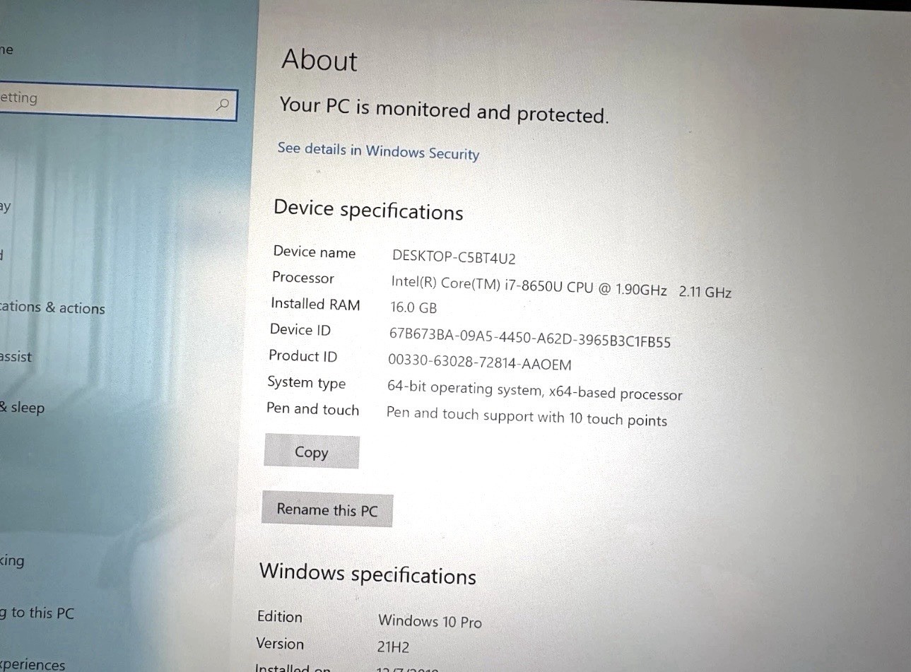 Microsoft Laptop/8th I7/ 16gb Ram/512 SSD/Charger Included/ Read Describtion