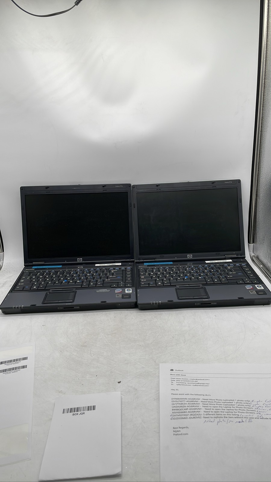 HP Compaq 6910p RH244AV Intel Centrino Laptops Lot Of 2
