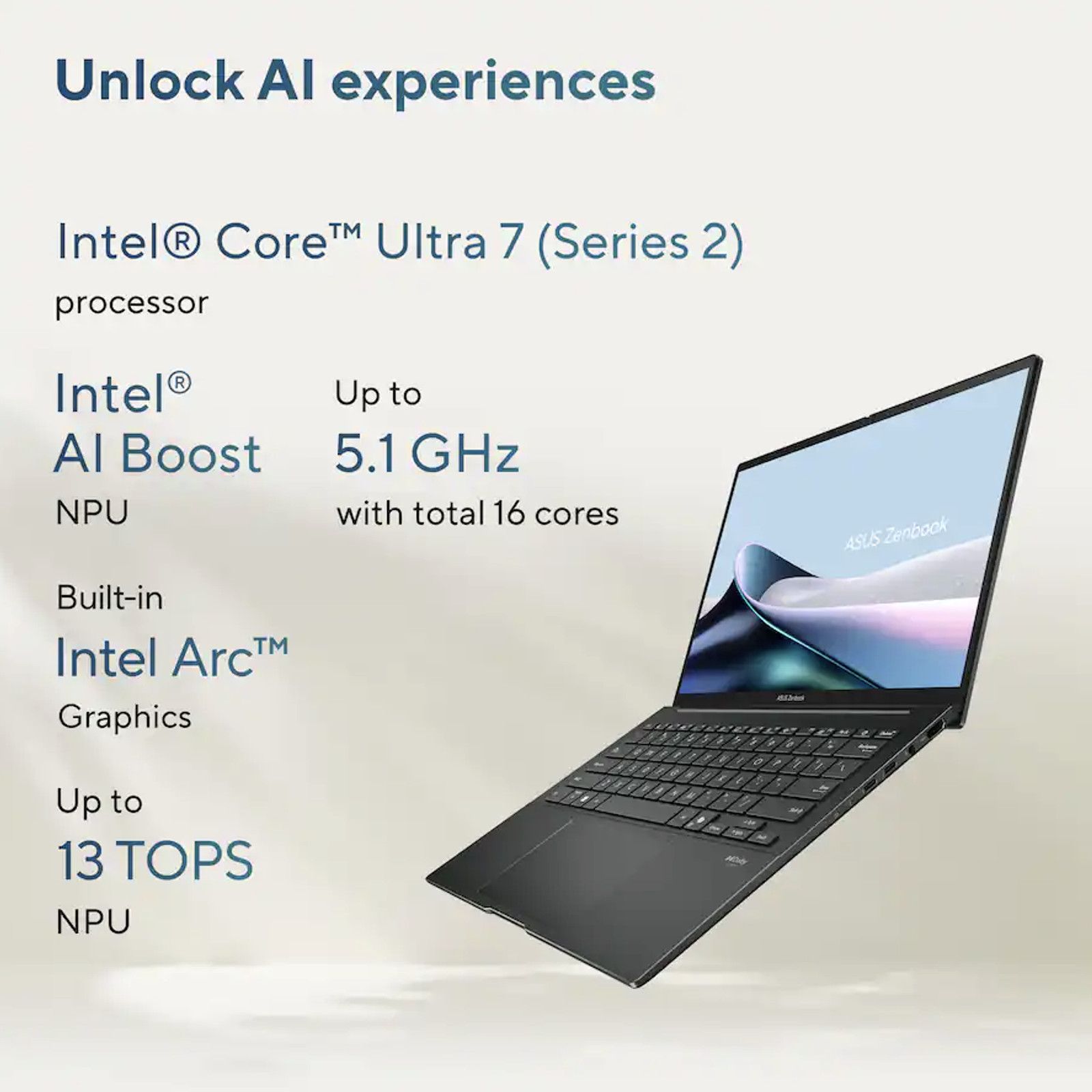 ASUS Zenbook 14″ 1920×1200 Ultra 7-255H 16GB RAM 512GB+PCIe SSD Windows 11 Home