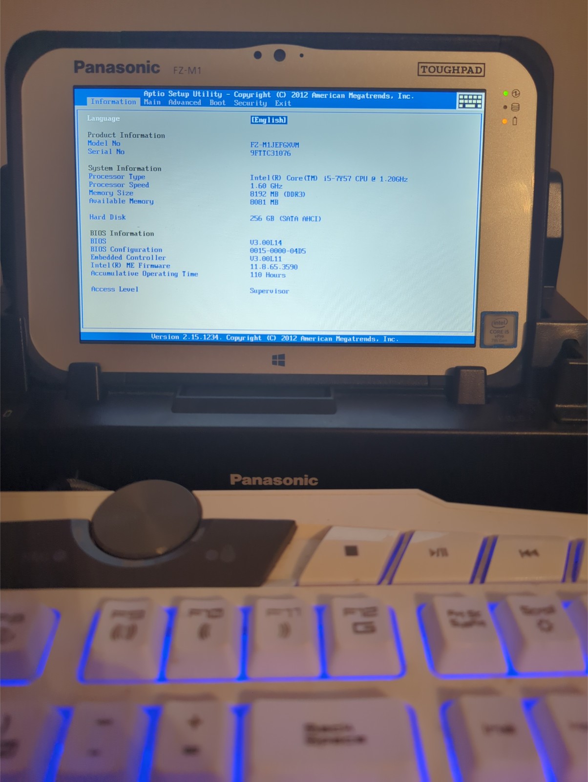 WINDOWS 11 | FZ-M1 MK3 (8GB) | EXTRA DOCK & EXTENDED BATTERY, WiFi, Barcode Scnr