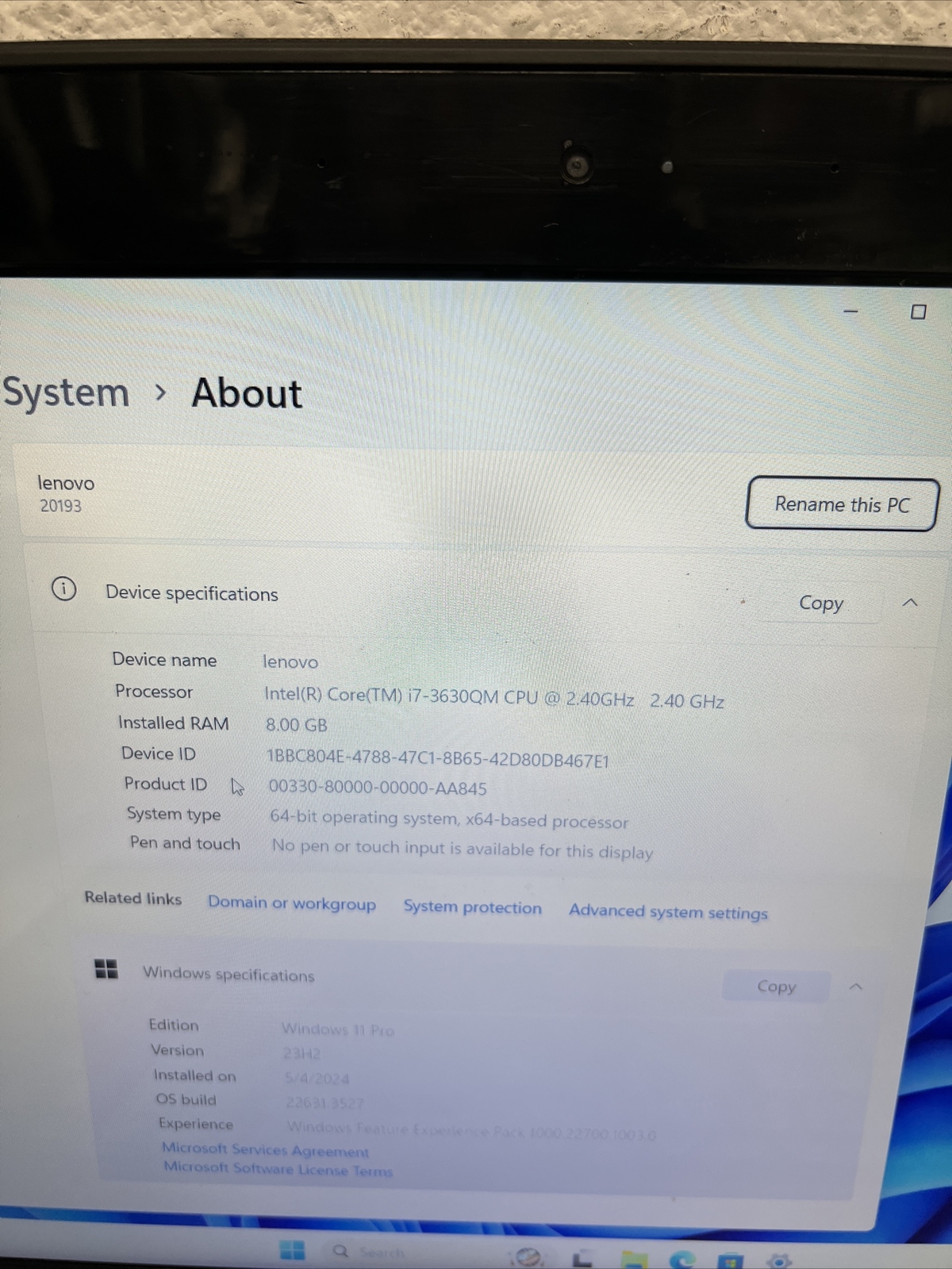 Lenovo IdeaPad Y500 15.6″ Intel Core i7-3630M 2.4GHz 8GB 500GB HD GT 750M *READ*