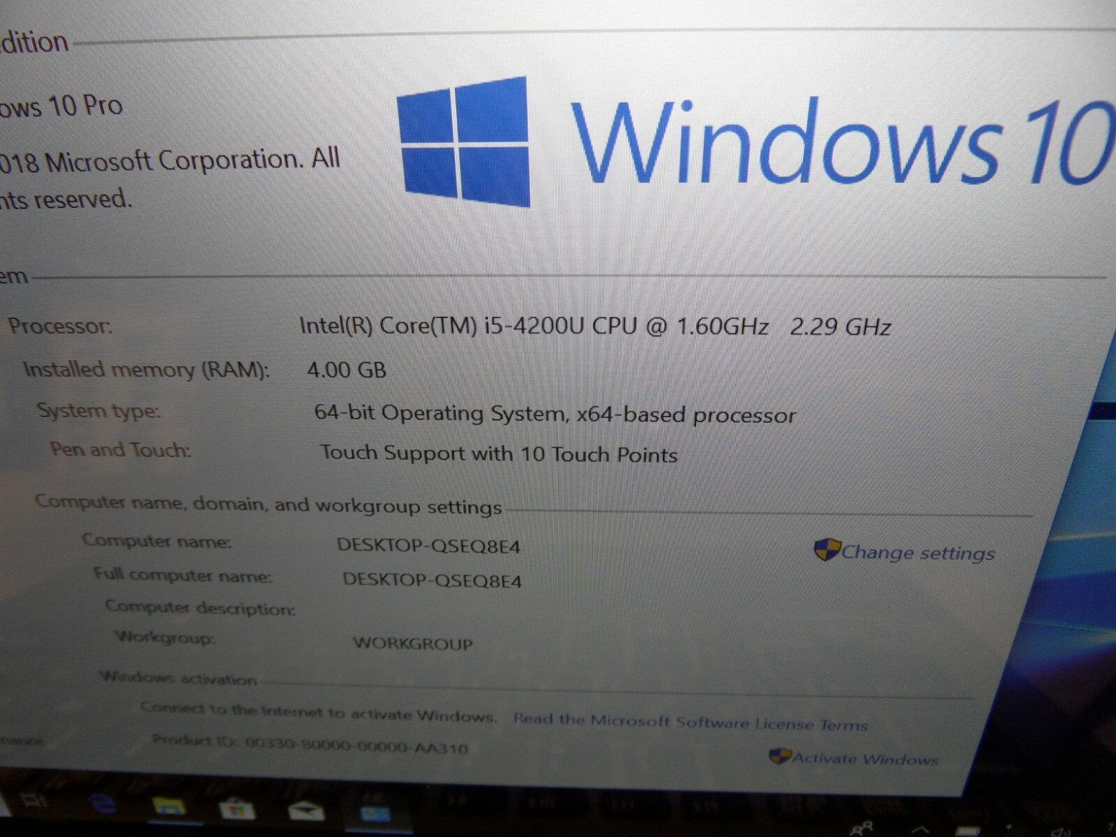 Sony Vaio SVP132A1CL Laptop 4 Parts Booted Windows *Read*