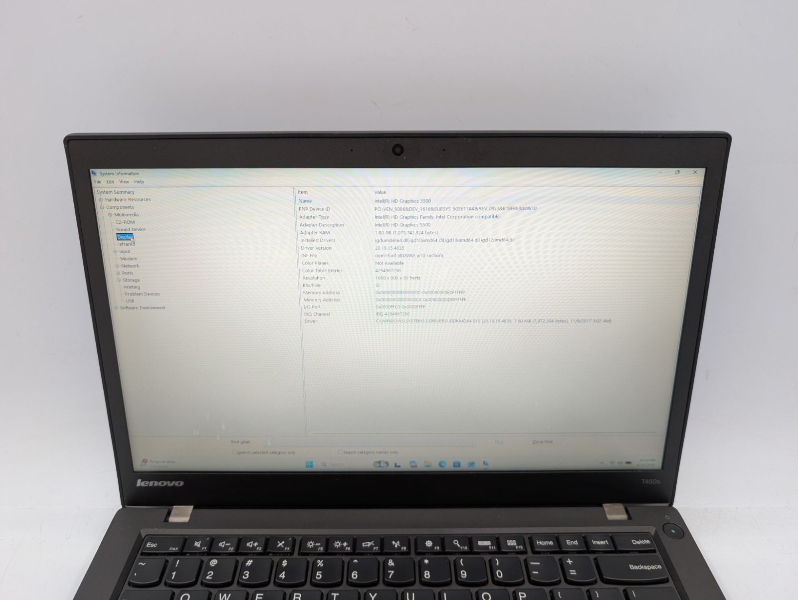 Lenovo ThinkPad T450s 14″ Intel Core i5-5300U 12GB RAM 128GB SSD Windows 11 Pro