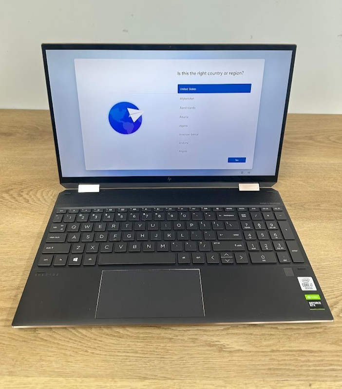 HP Spectre x360 15t, Core i7 10750H, 16GB DDR4, GTX 1650Ti, 512GB SSD 2019