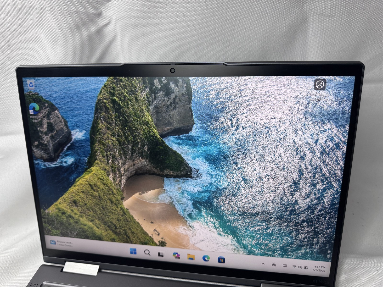 Lenovo ThinkPad X1 Yoga Gen 7 Laptop, 14″, i7-1270p, 32GB RAM, 512GB SSD, WIN11
