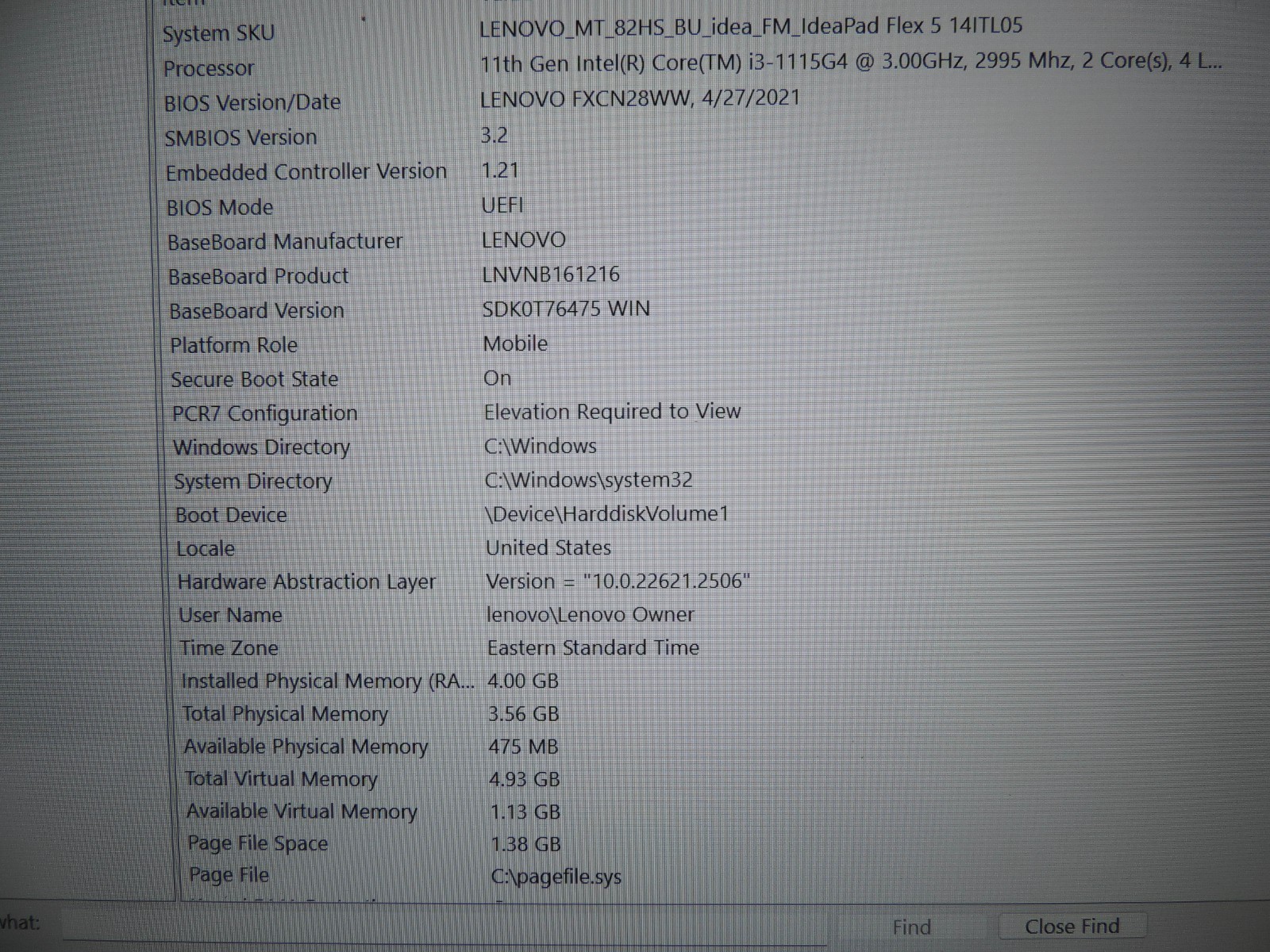 Lenovo IdeaPad Flex 5 14ITL05 14″ 512GB, =please read issues =
