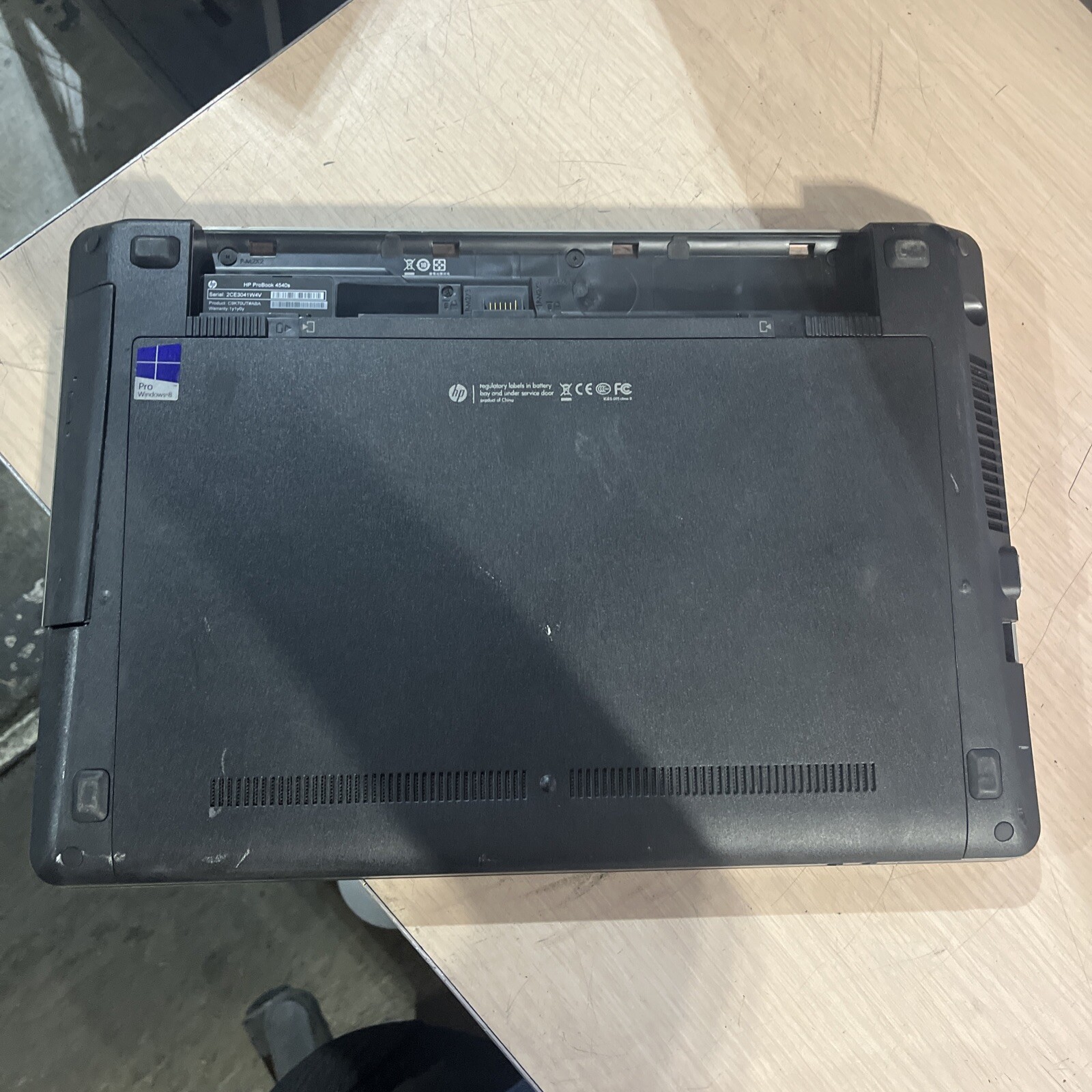 HP PROBOOK 4540S INTEL CORE I3-3110M 2.40GHZ 4GB RAM NO HD ,,
