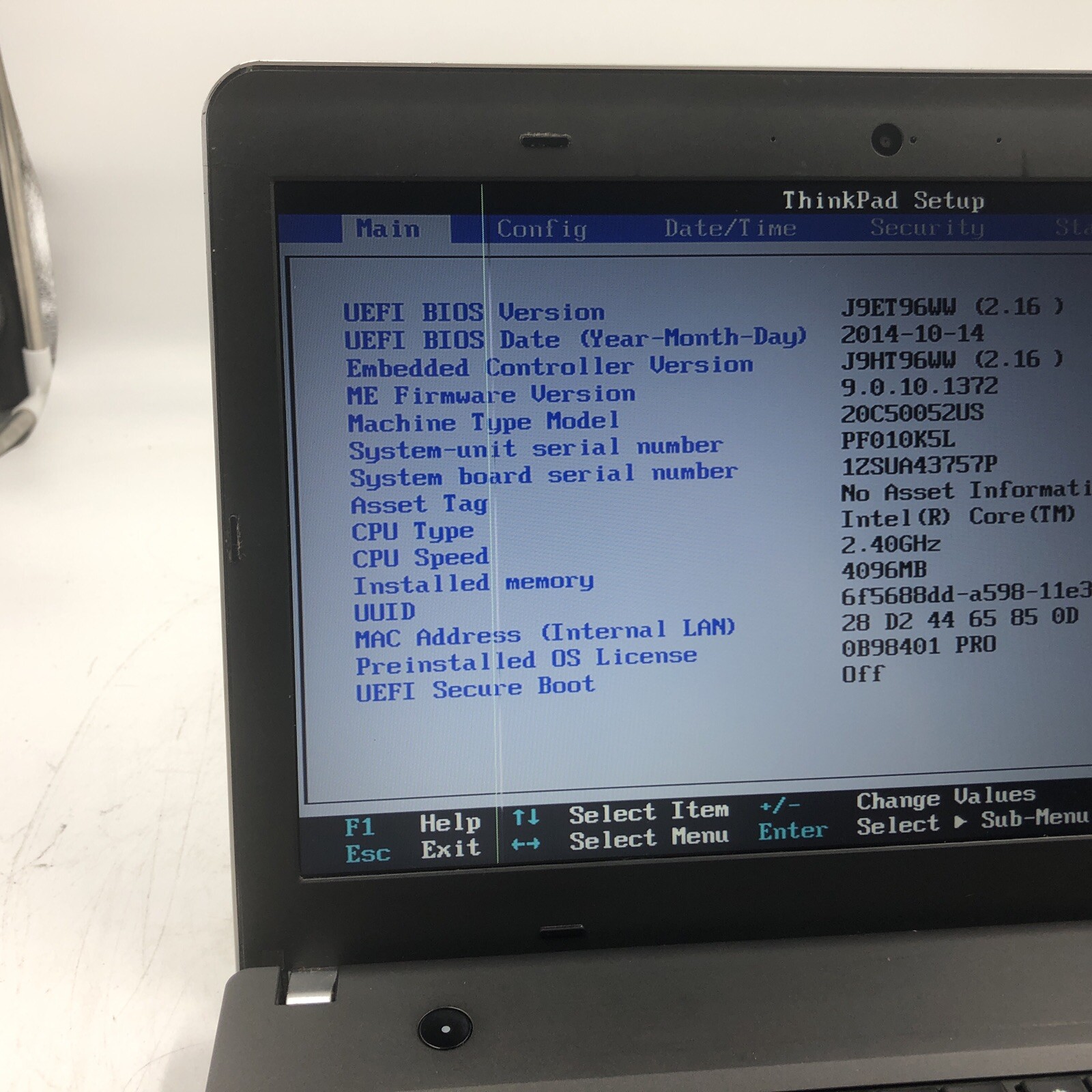 Lenovo Thinkpad E440 Laptop i3-4000M 2.4 4GB NO HDD/OS Bad Display/Keyboard PART