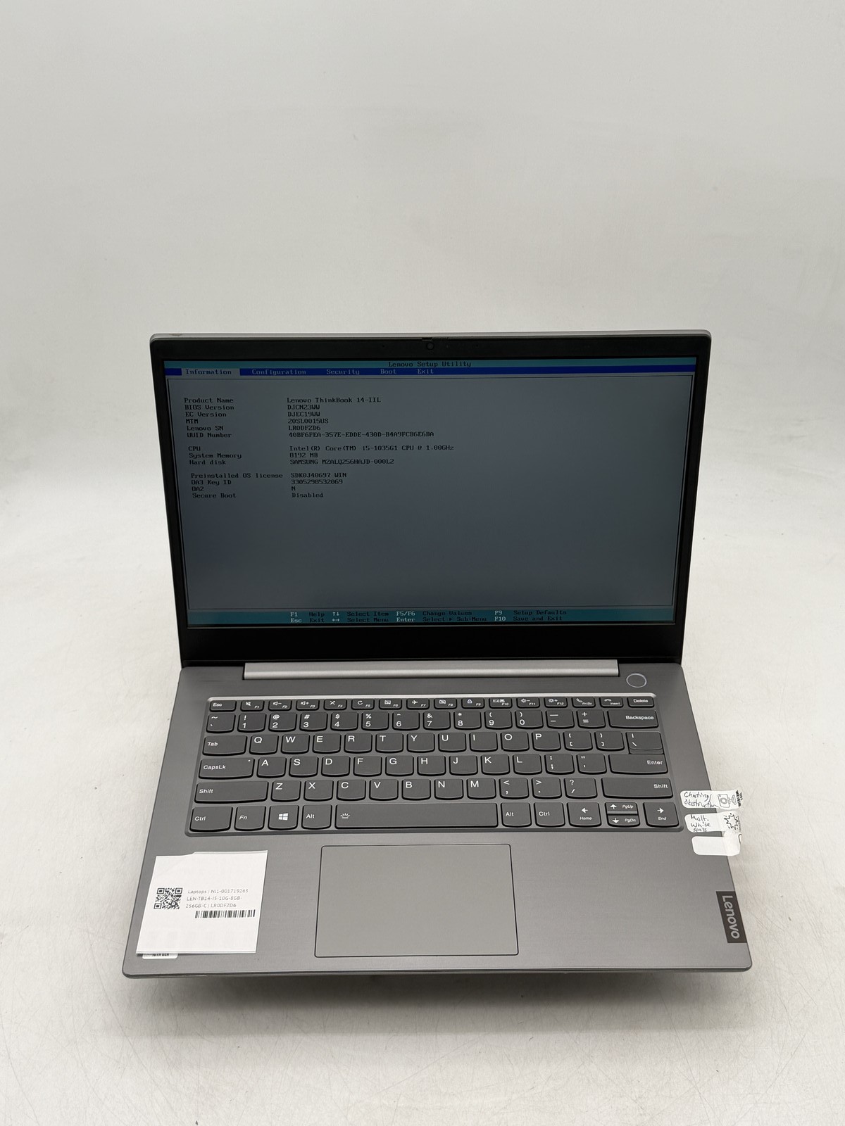 Lenovo ThinkBook (14-IIL) 14in i5-1035G1 8GB 256GB No OS {READ}