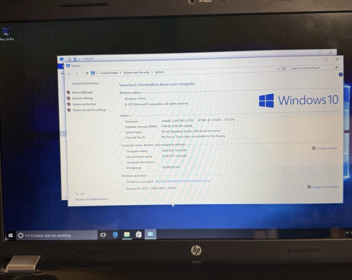 HP Pavilion g6 HP Pavilion g Series 500GB HDD 4GB RAM WINDOW 10 PRO
