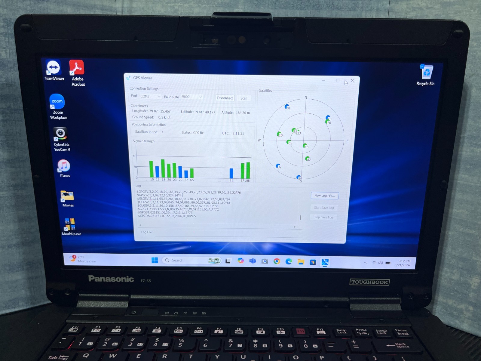 FZ-55C0601VM i5-8365U, 16GB Mem, 512GB SSD OPAL,HDMI, GPS,Touch, Win11 Pro 25H2