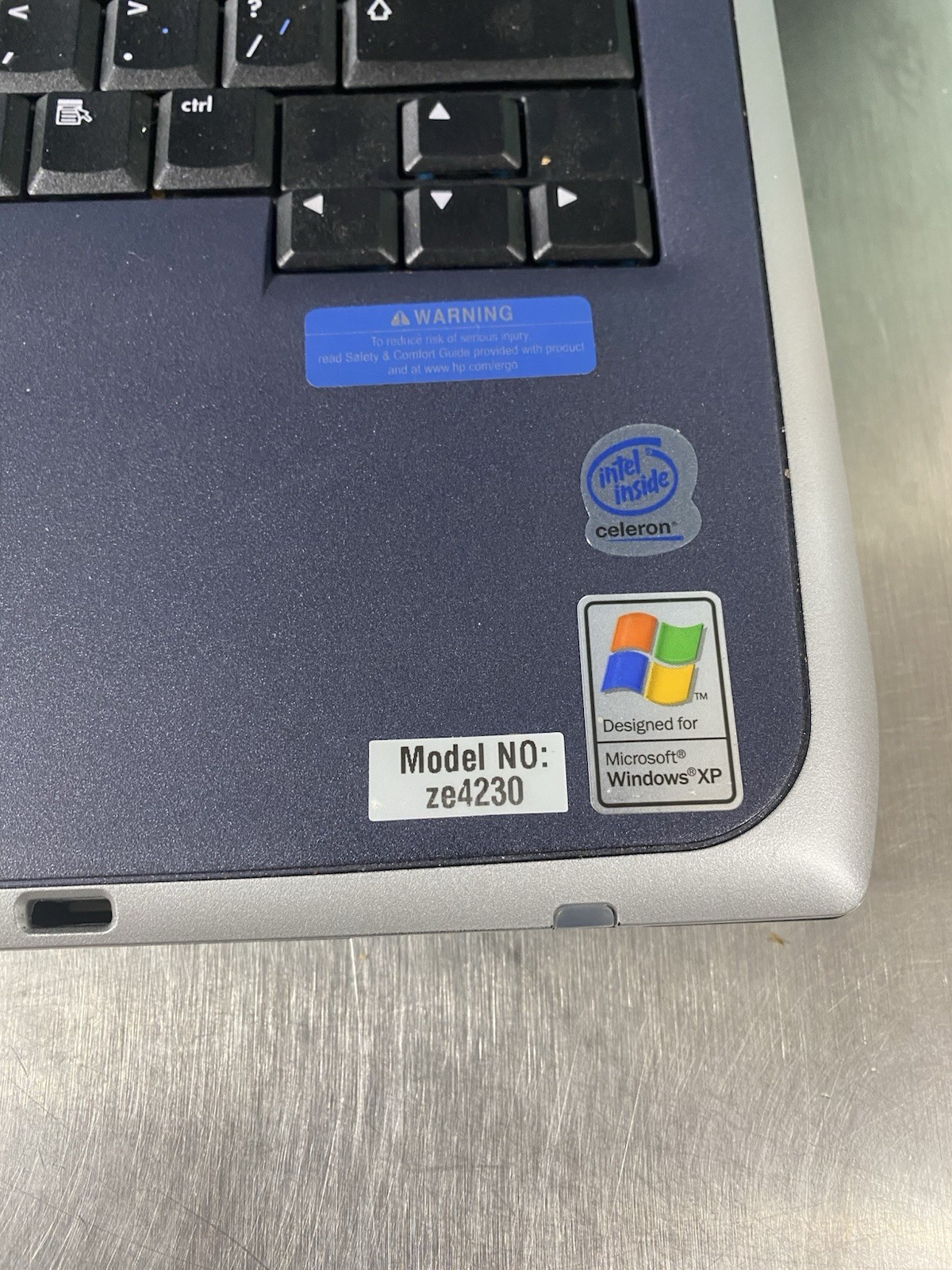 Vintage HP Pavilion Ze4230 Celeron 1.80Ghz 448MB RAM 40GB HDD Windows XP HOME