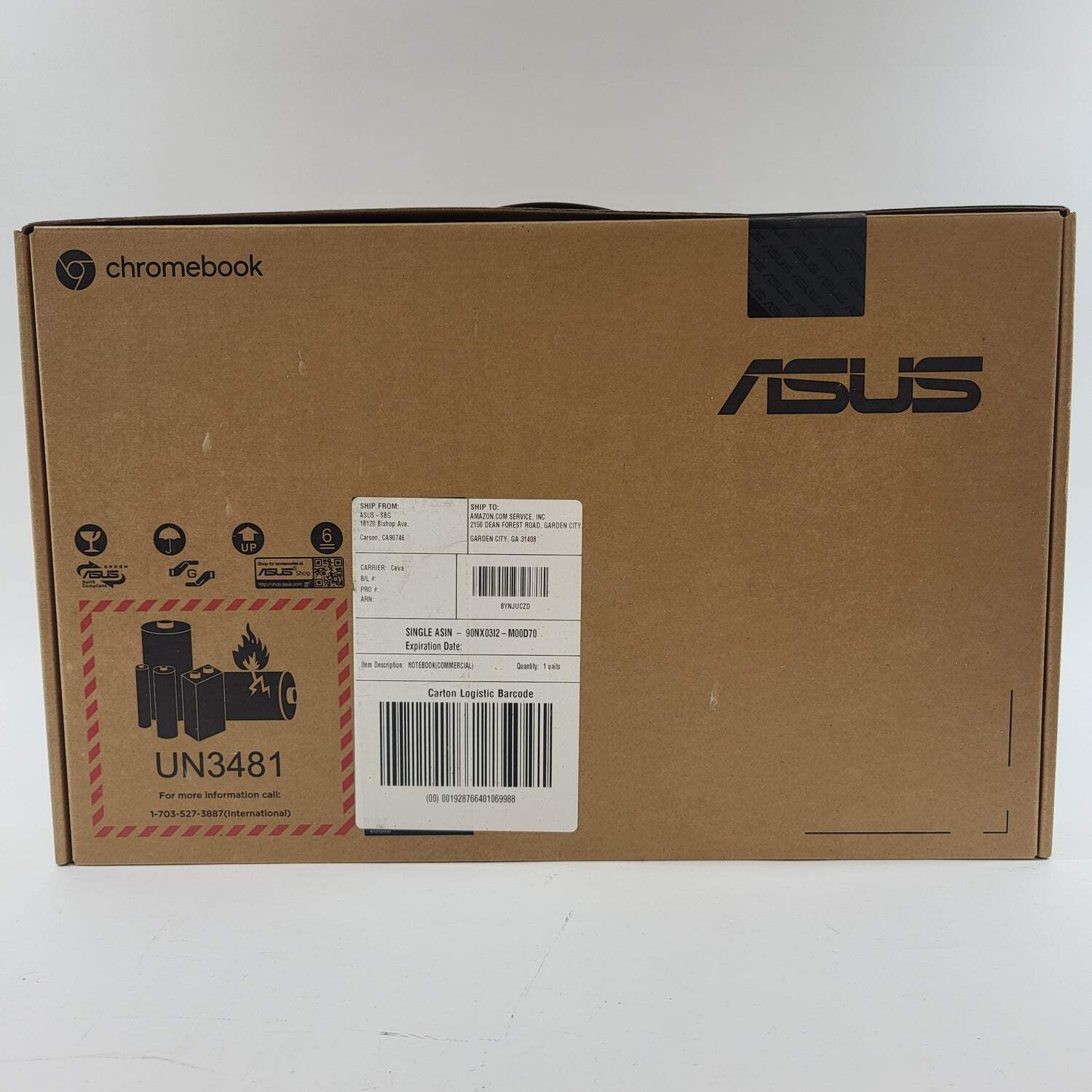 New Asus Chromebook CX1 WS48F 15.6″ Celeron N4500 1.1GHz 4GB RAM 128GB SSD