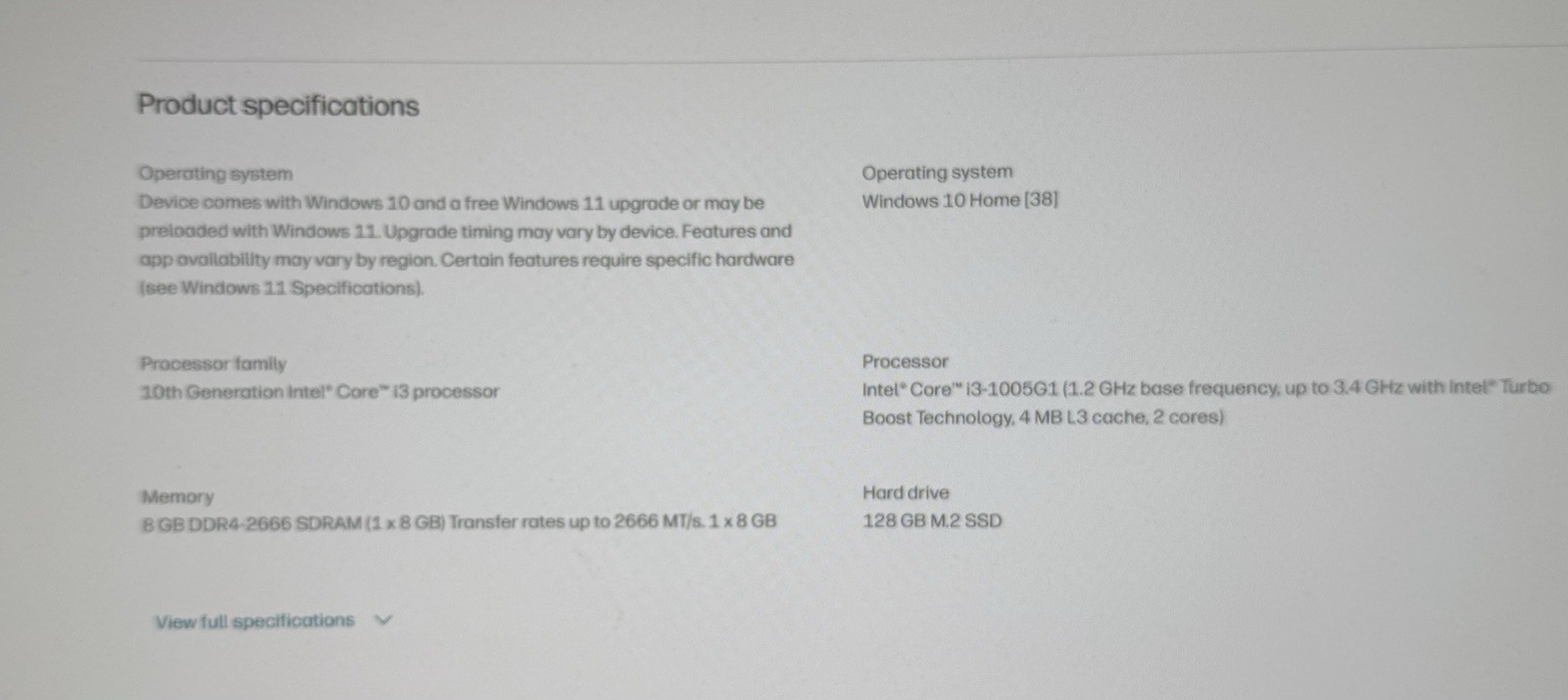 HP Intel Core i3 10th Gen (AX201NGW) laptop “AS IS” (Parts/Repair-Only)