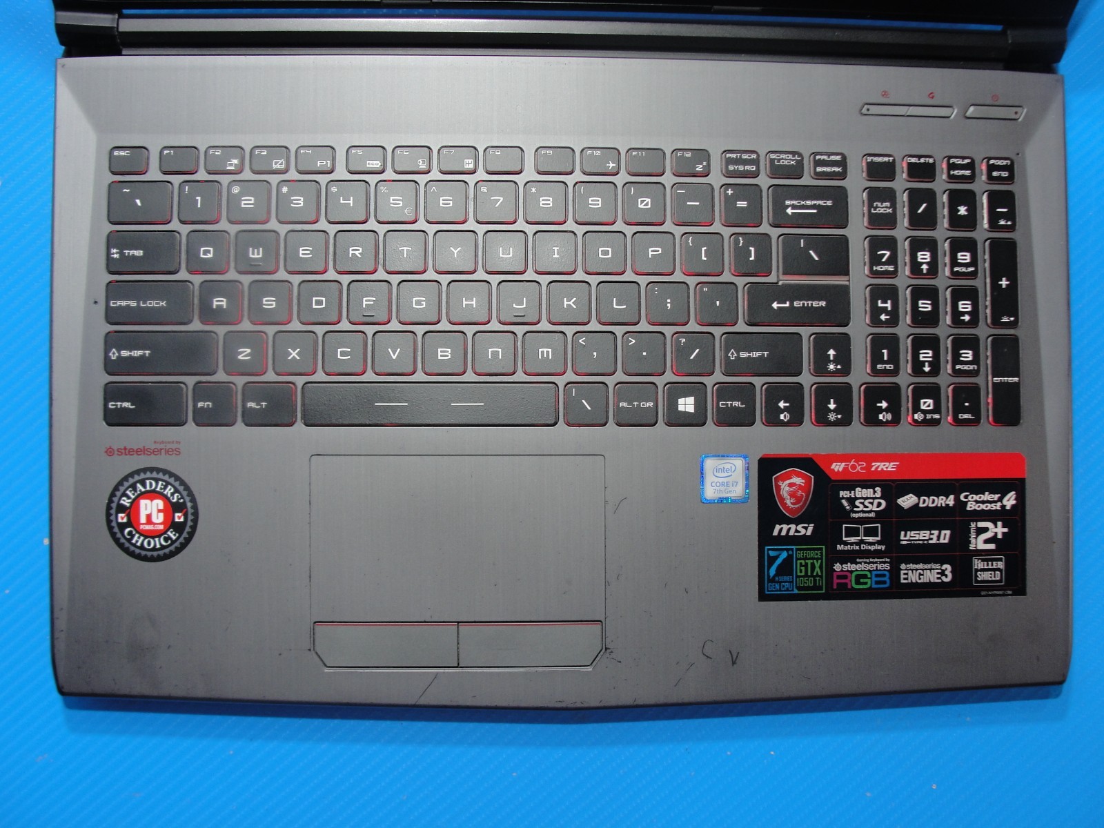 MSI GF62 7RE 15.6″ FHD Intel Core i7-7700HQ 16GB RAM 1TB HDD GTX 1050 Ti 4GB+P/A