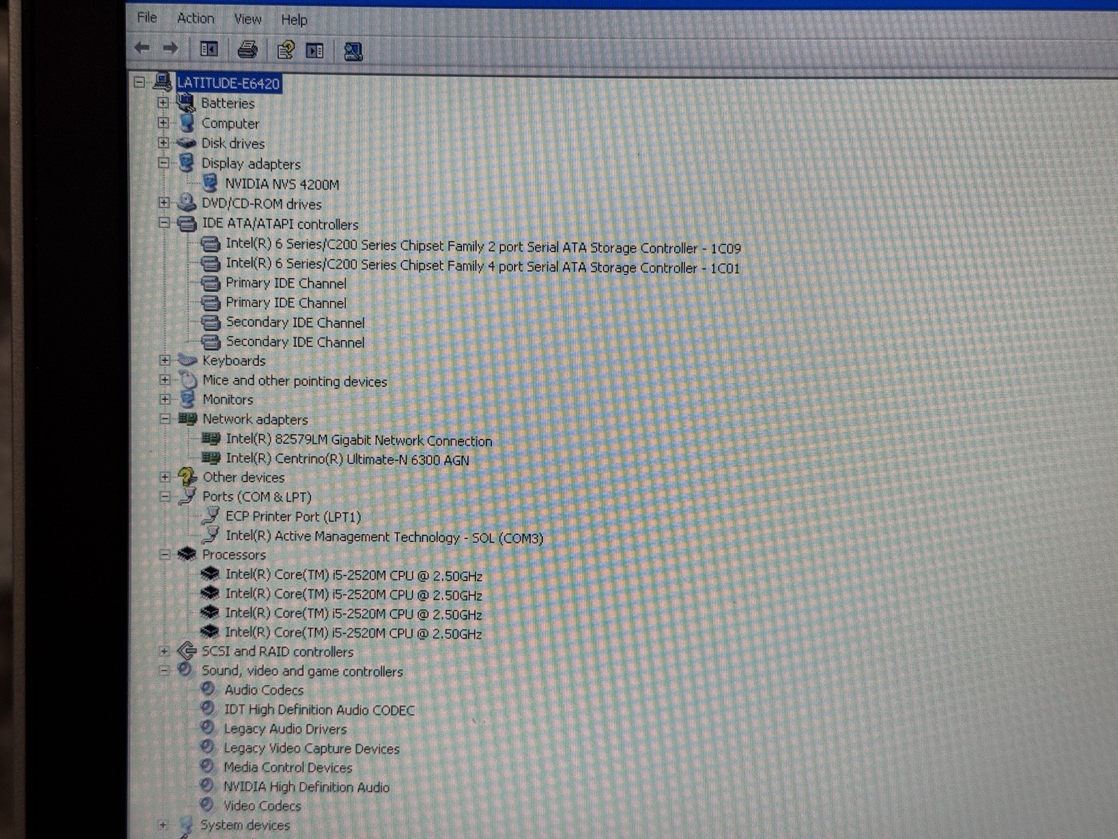 Dell Latitude E6420 Retro Gaming Laptop Nvidia GPU Intel i5 4gb RAM 250gb HDD XP