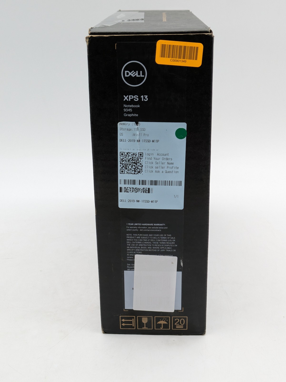 Dell XPS 13 9345 13.4″ OLED Snapdragon X Elite X1E80100 16GB DDR5 1TB SSD W11H