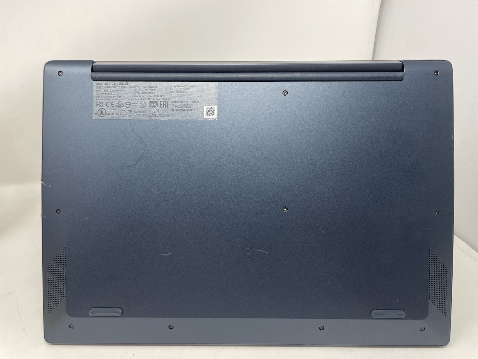 Broken Lenovo IdeaPad 3 CB 14IGL05 14″ Chromebook Intel N Blue Wi-Fi Webcam