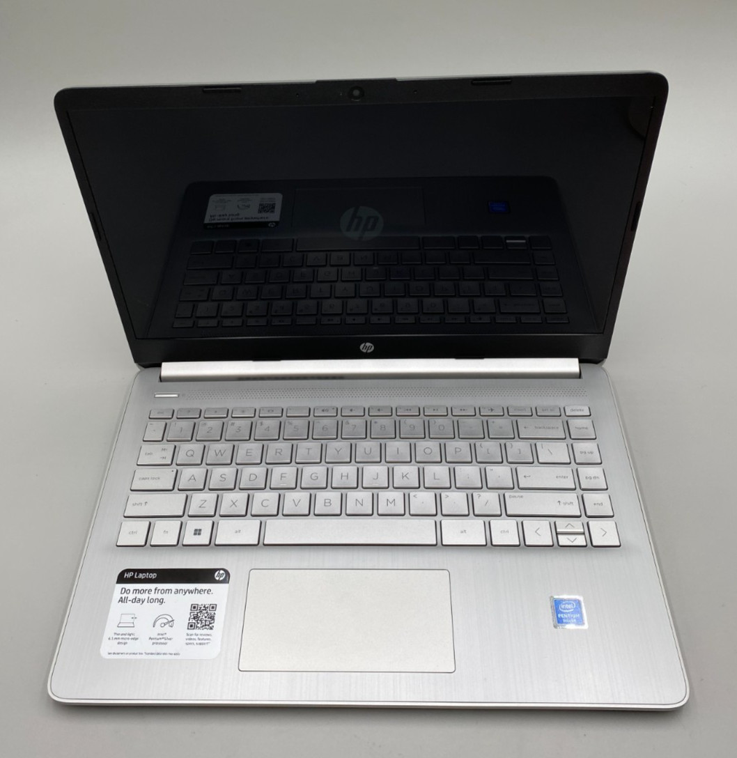 HP Laptop 14-DQ0057NR Pentium Silver N5030 1.1GHz 64GB eMMc 4GB DDR4 Silver B