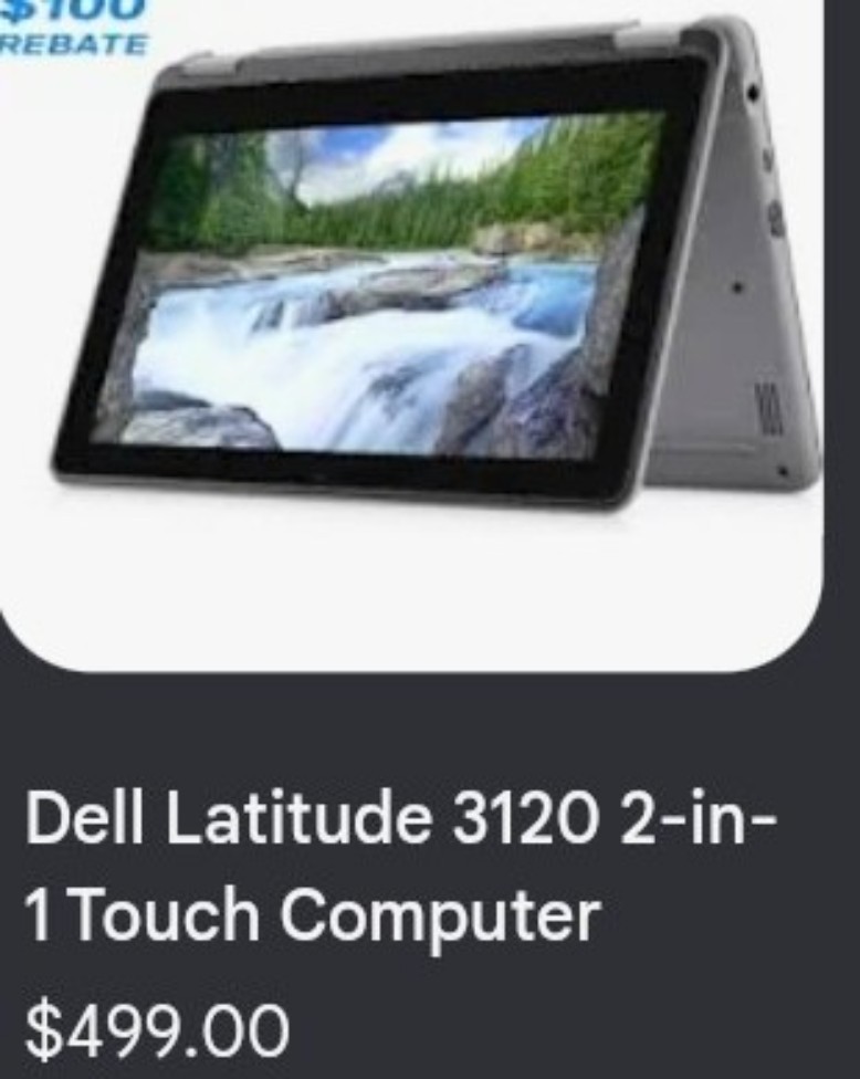 $120 OFF NEW DELL LATITUDE LAPTOP WINDOWS 11. ORIG PRICE $369. ASKING ONLY $199