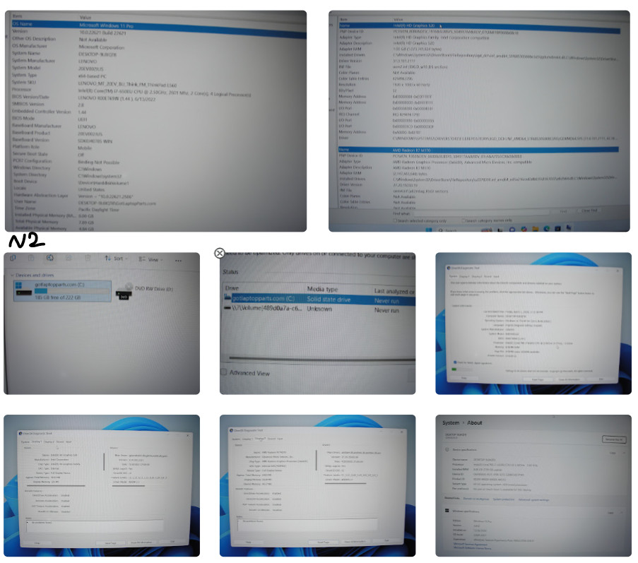 Lenovo ThinkPad E560 14” FHD Intel Core i7-6500U 2.5GHz 8GB 250GB SSD +Cgarger