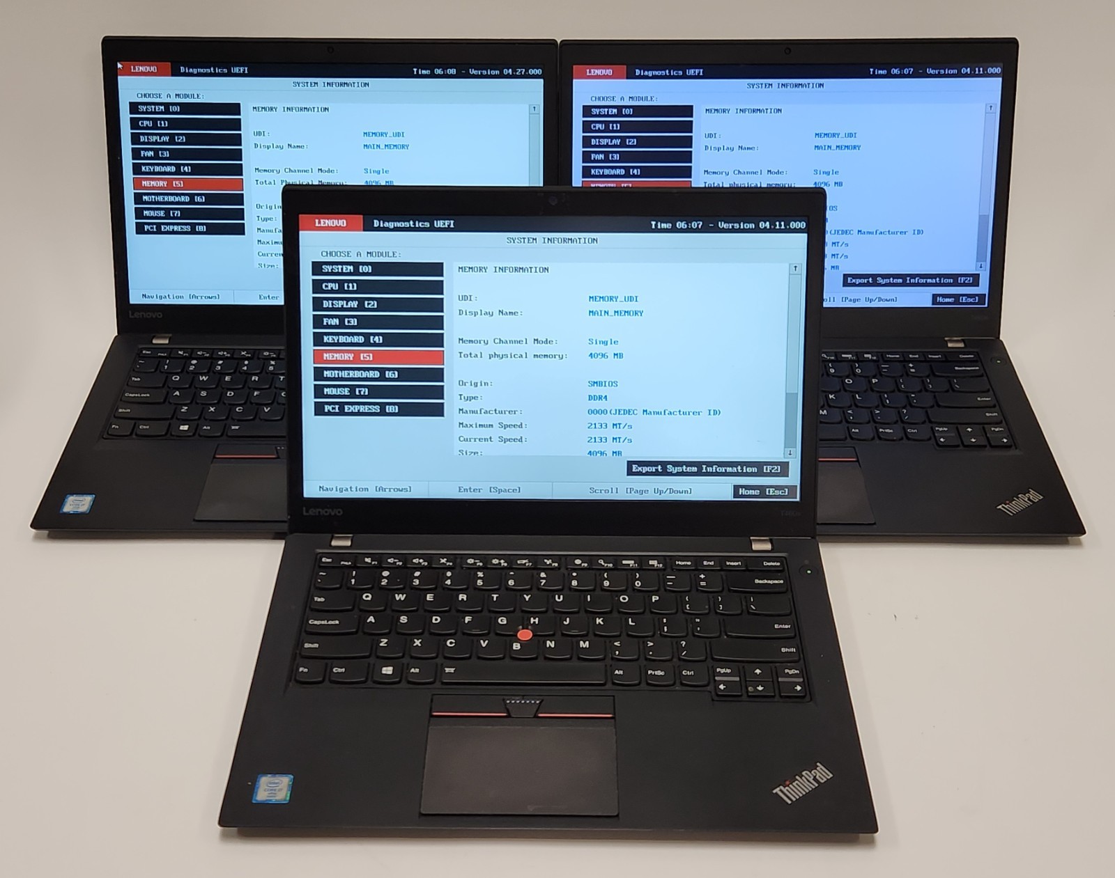 Lot of 3 Lenovo ThinkPad T460S i7-6600U 2.6Ghz 4GB RAM NO SSD NO AUDIO *READ*