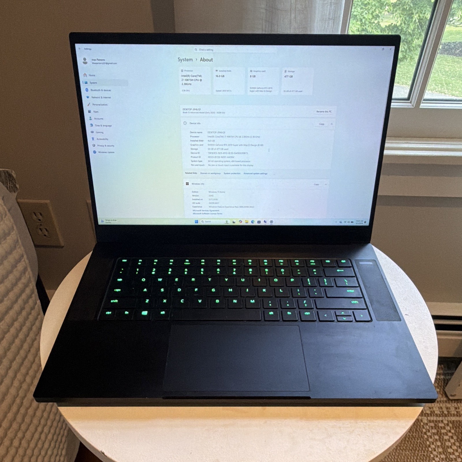 Razer Blade 15 Advanced RTX 2070 Super Max-Q i7-10875H 16GB 512GB