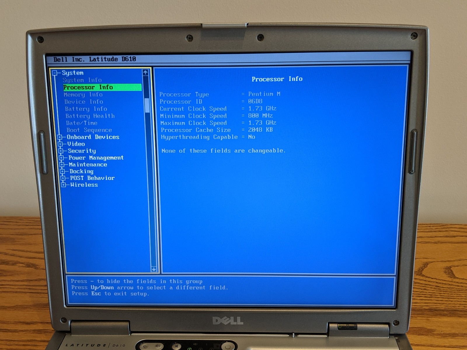Dell Latitude D610 Intel Pentium M 740 2GB DDR2 40GB HD Windows XP