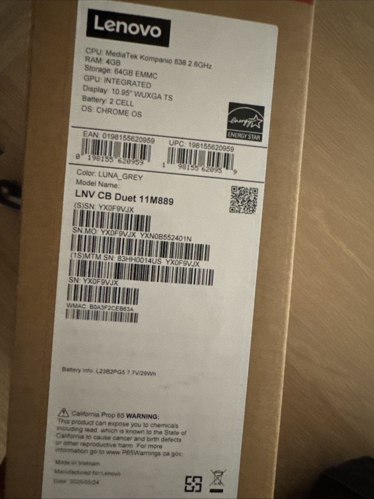 lenovo chromebook Key Board Included And Case
