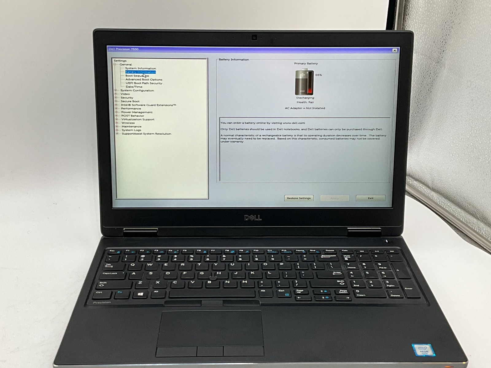 DELL Precision 7530 Xeon(R) E-2186M 32GB 1tb p3200 15.6″ LAPTOP JMDP6S2