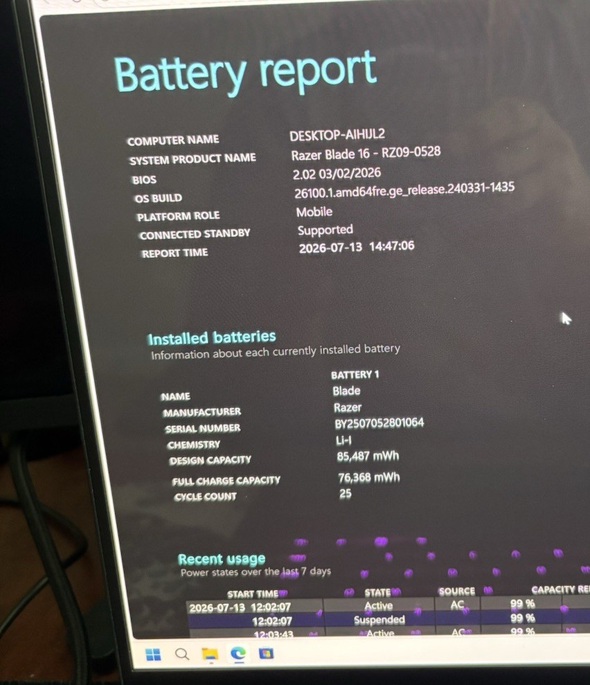 2025 Razer Blade 16:Ryzen AI 9 365-RTX 5070Ti-1TB NVMe-32GB(RZ09-05287EN3)-READ!