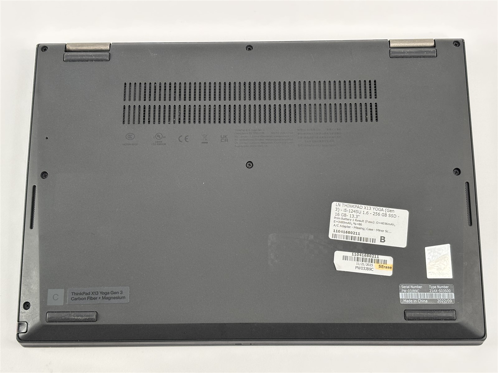 Lenovo ThinkPad X13 Yoga Gen 3 13.3″ Intel Core i5-1245U 1.6GHz 16GB 256GB SSD