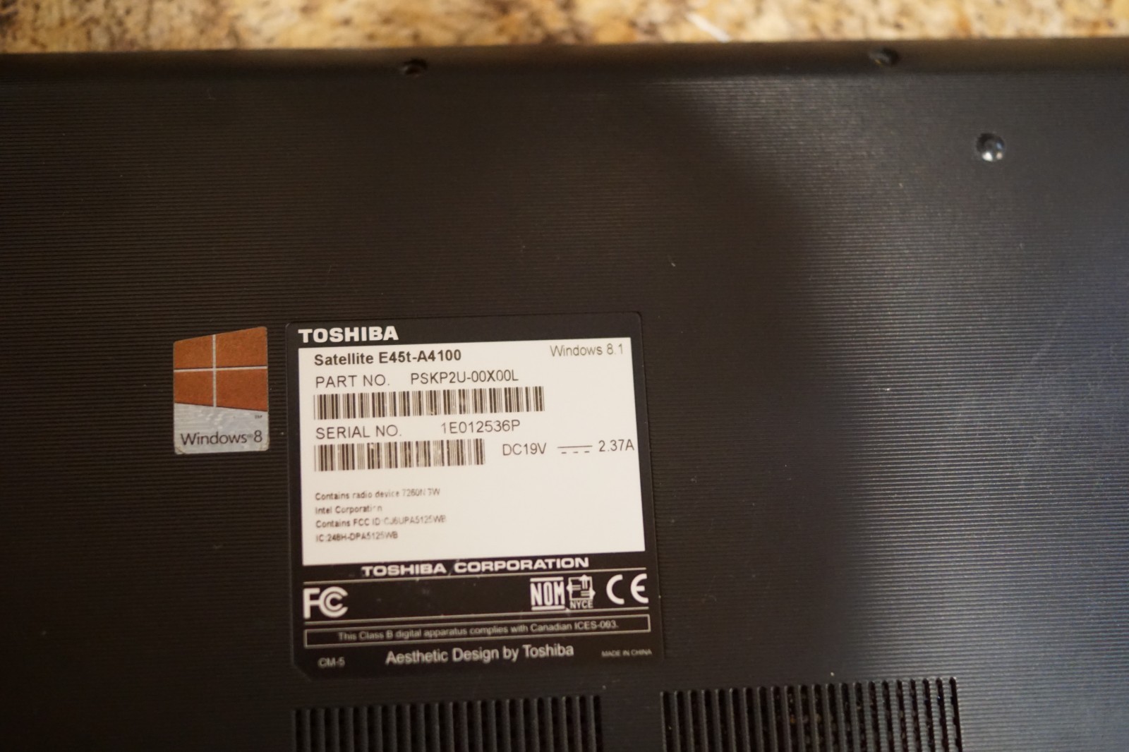 Active 25H2 WIN11 Home Touchscreen Toshiba E45t @2.30GHz,8GB RAM,750GB HDD