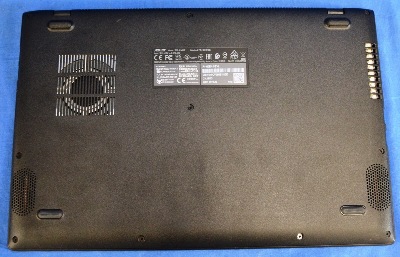 Asus Vivobook 14″ F1400EA-SB34 HD Laptop Intel Core i3-1115G4 8GB 256GB SSD W11S