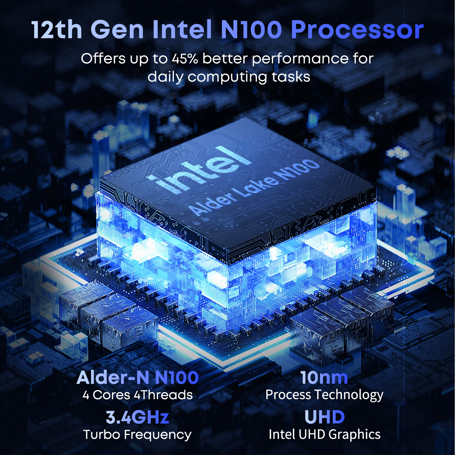CHUWI GemiBook XPro 14.1in Laptop Intel Alder Lake N100 3.4Ghz Windwos 11H 8+256