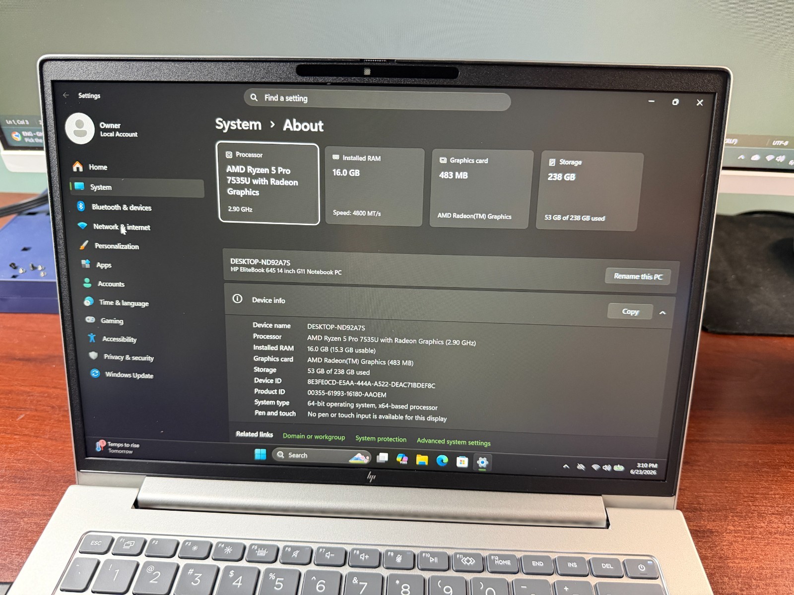 HP EliteBook 645 G11 Laptop 14″ Ryzen 5 PRO 16GB 256GB FHD+ Win11 Pro Warranty
