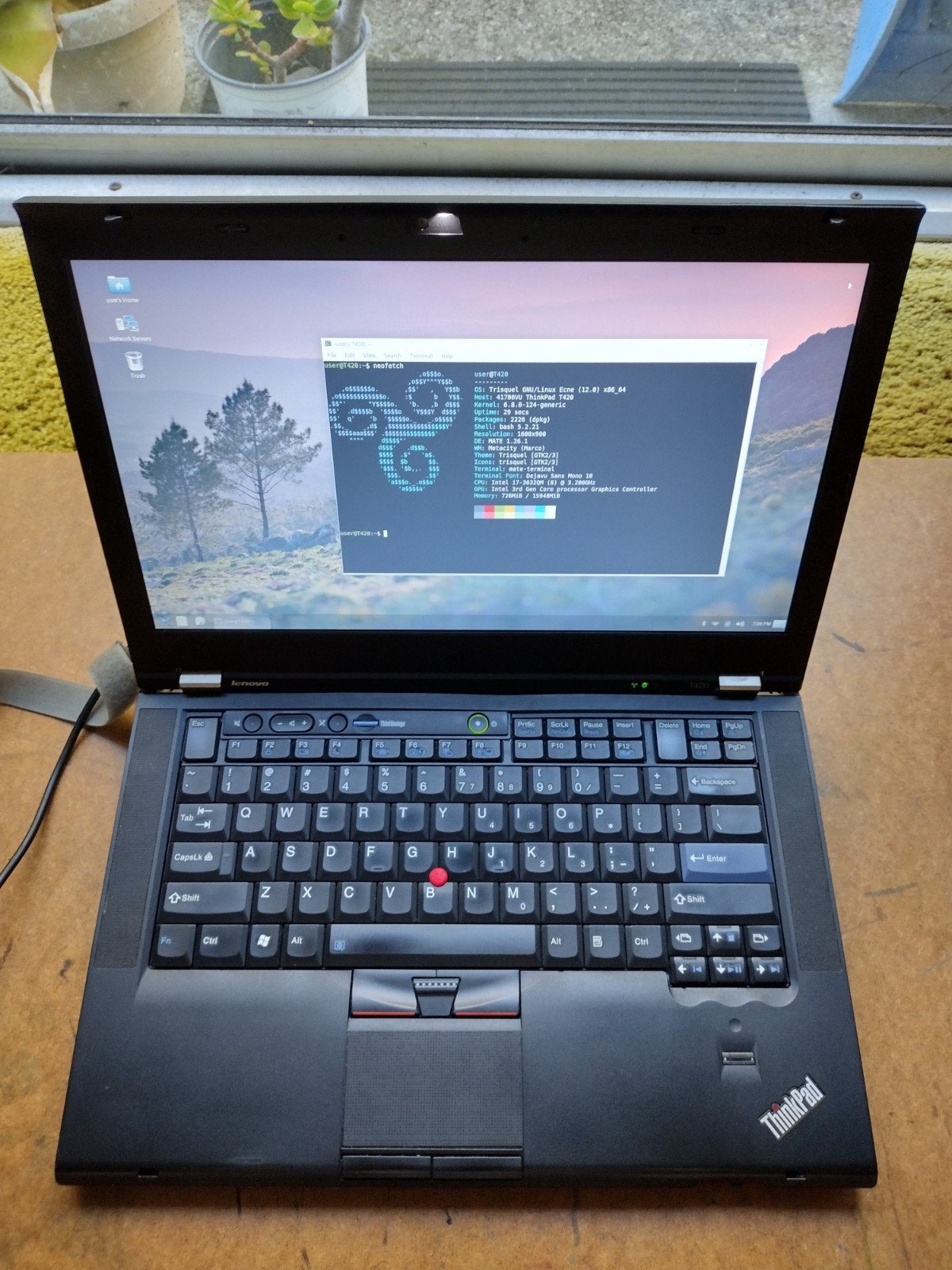 ThinkPad T420 i7-3632QM 500GB SSD 16GB RAM AC Wifi Libreboot Trisquel HDD-CD-BAY