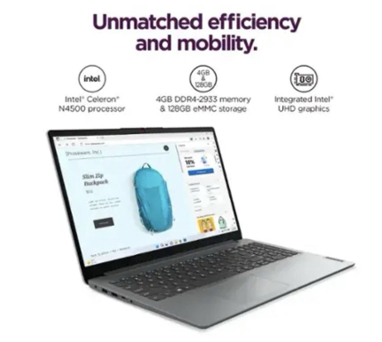 Lenovo IdeaPad 1 15IJL7 15.6″ Laptop Intel N6000 4GB 128GB Windows 11 Blue