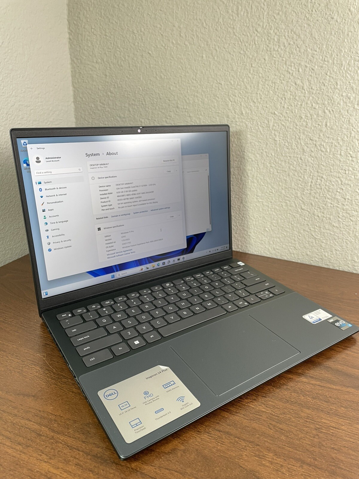 Dell Inspiron 14 7420 Plus i7-12700H 8GB RAM DDR5 256Gb NVMe Great Condition